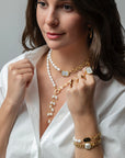 Asymmetrical Mother of Pearl Necklace