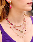 Short Rainbow Dancing Disco Necklace