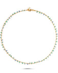 Two Tone Blue Mini Beaded Necklace
