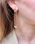 Mini Beaded Chandelier Earrings