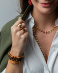 Bee_Love_Gold _ Coral_Short Necklace